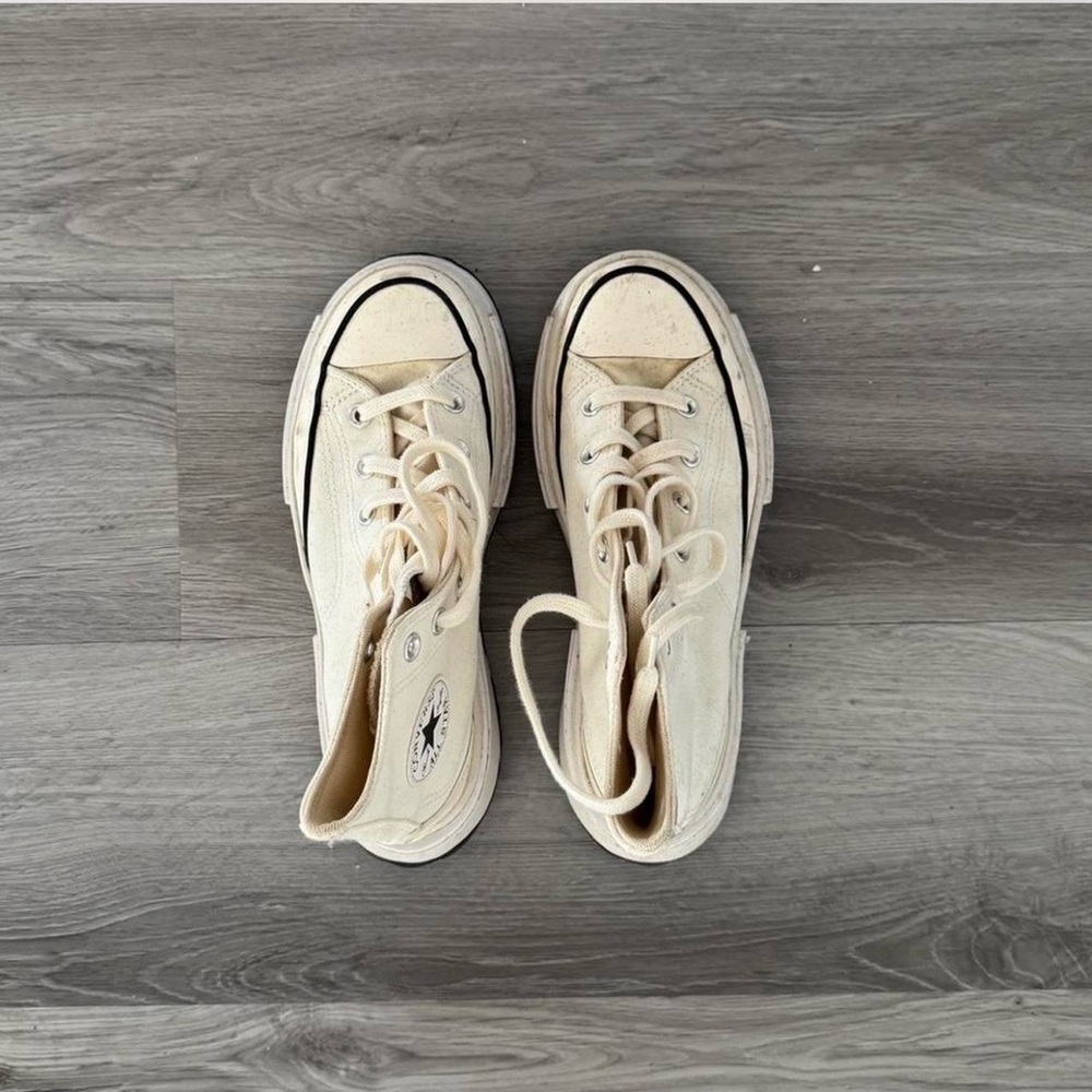 Cream converse All Star Platform